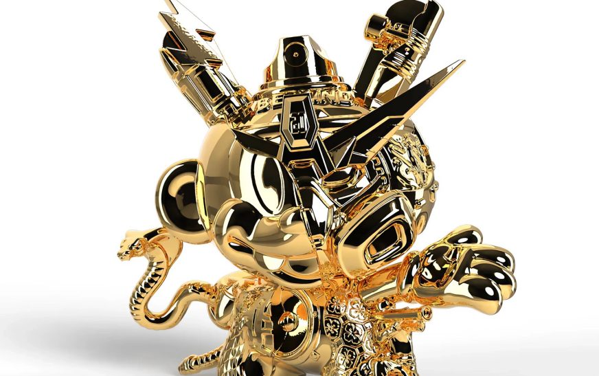 20th Anniversary Still Life Gold 8″ Dunny by Tristan Eaton x Kidrobot