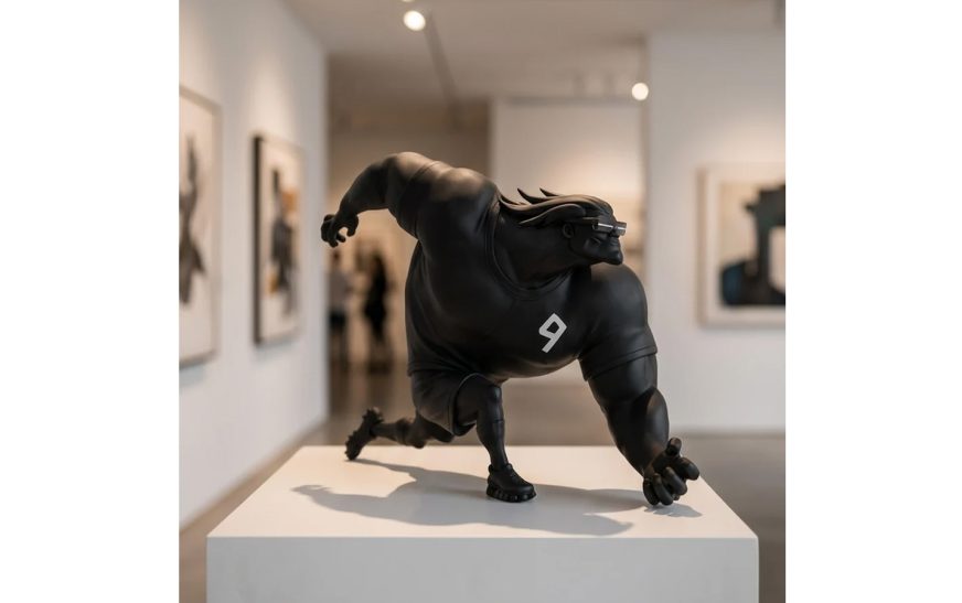 Energy Frozen in Motion: AKCNSTUDIOS Debuts Second Collector Sculpture “THE NINE” – A 20cm Resin Piece Capturing the Striker’s Explosive Moment