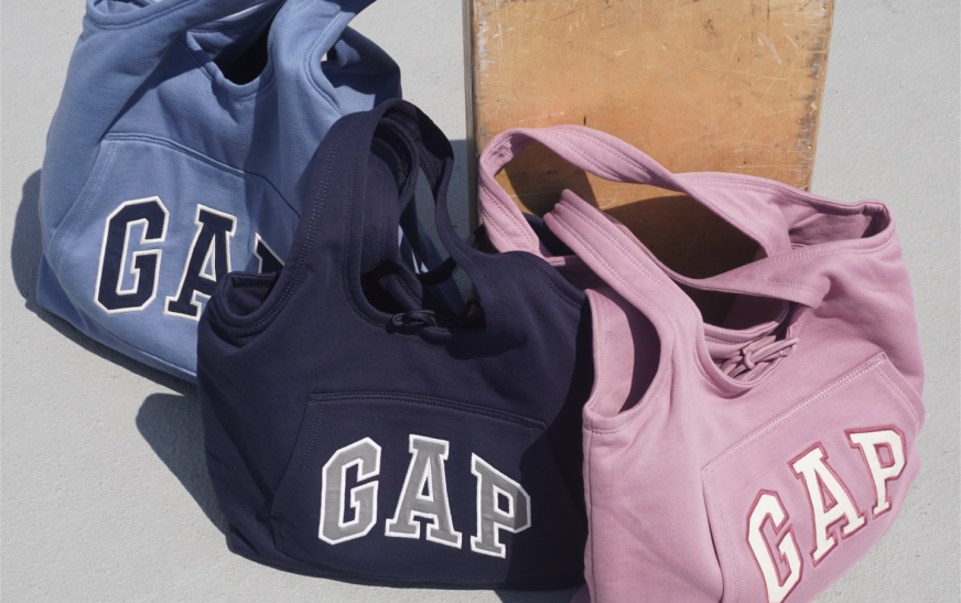 Gap turned its classic hoodie into a bag: The Hoodie Tote brings back that “familiar feel”