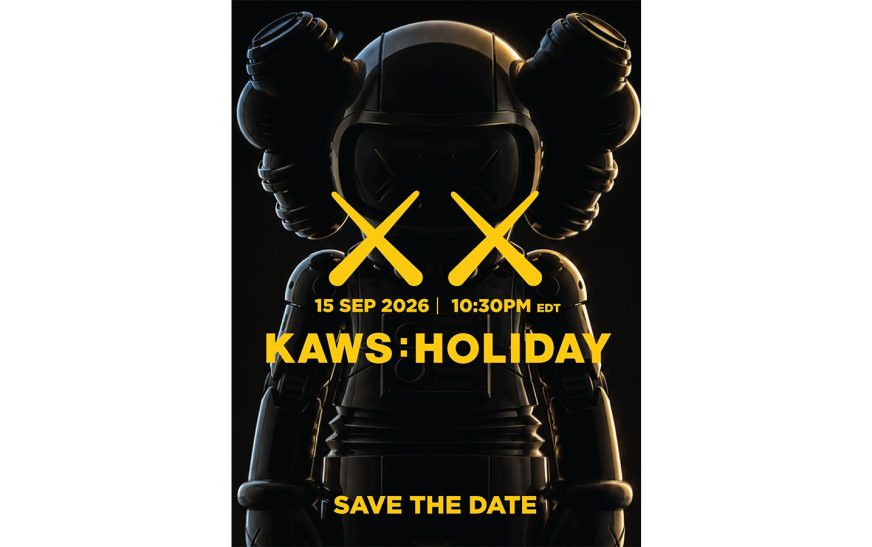 KAWS Unveils New KAWS:HOLIDAY Teaser: Black COMPANION with Two Bright Yellow X’s, Full Details to Be Revealed on September 16