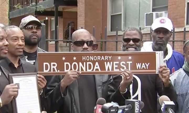 Ye Returns To Chicago For Street Co-Naming Ceremony, Honoring Late Mother Dr. Donda West With Permanent Tribute